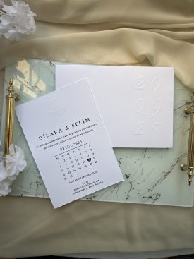 Rustic Calendar Wedding Invitation – Dilara & Selim