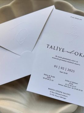 invitation has a simple and elegant design